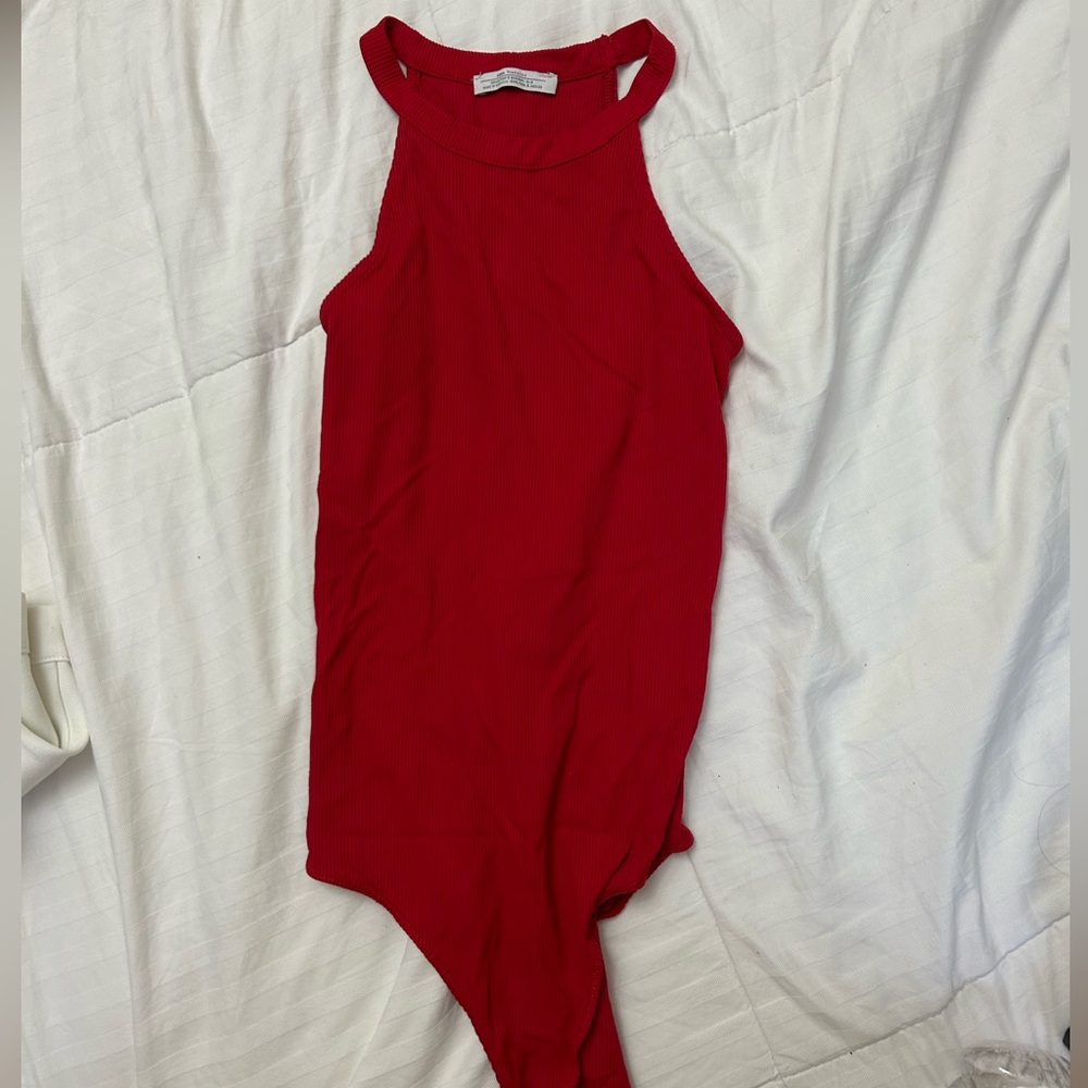 Zara Red Bodysuit